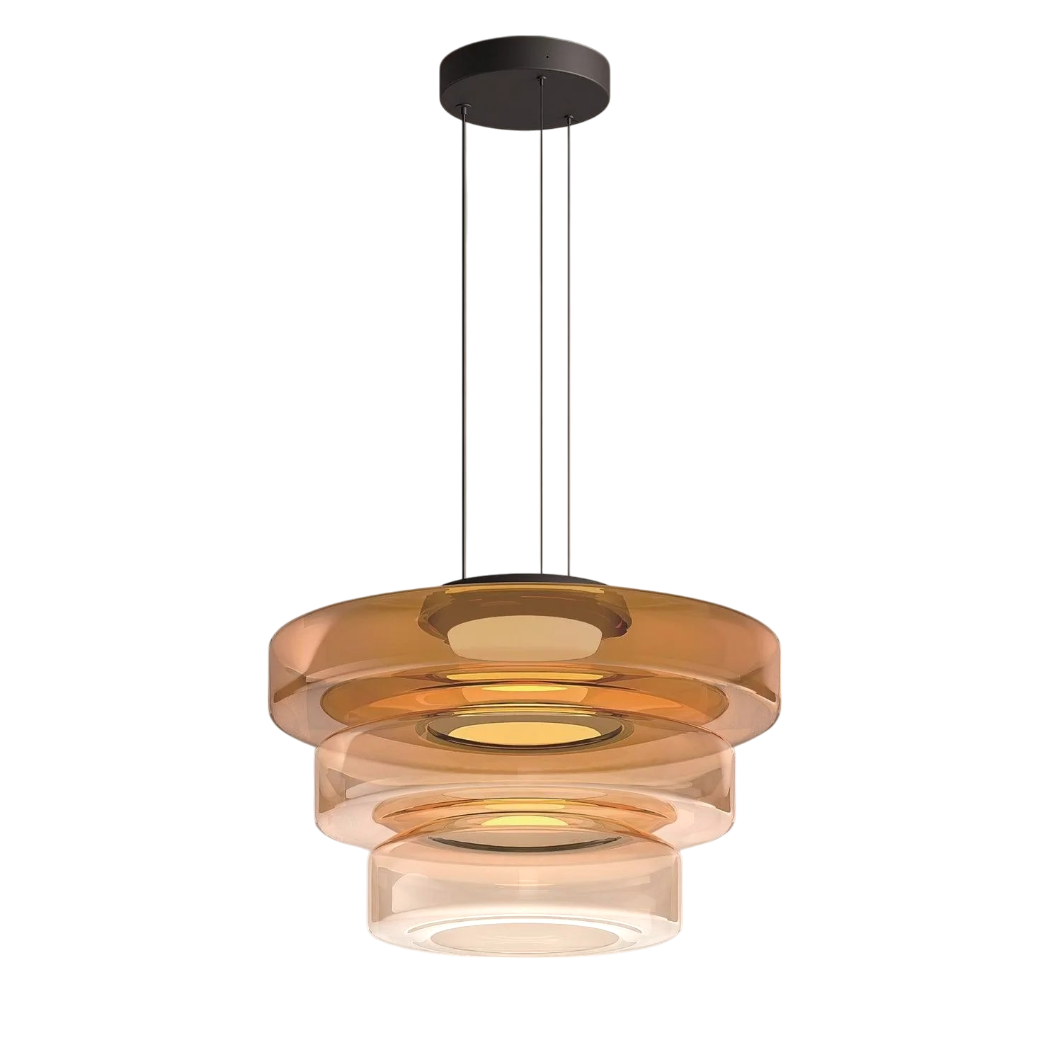 Suspension en verre danois Bauhaus