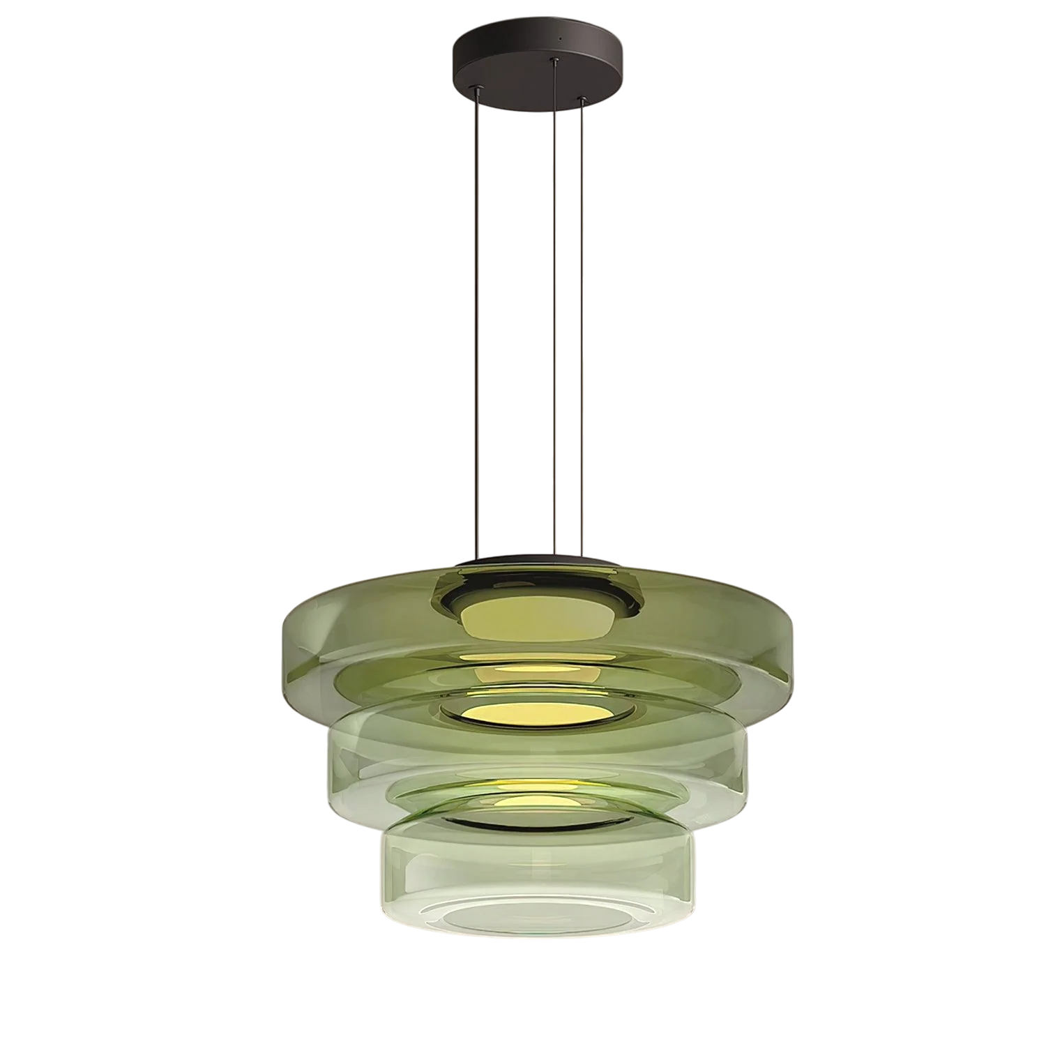 Suspension en verre danois Bauhaus