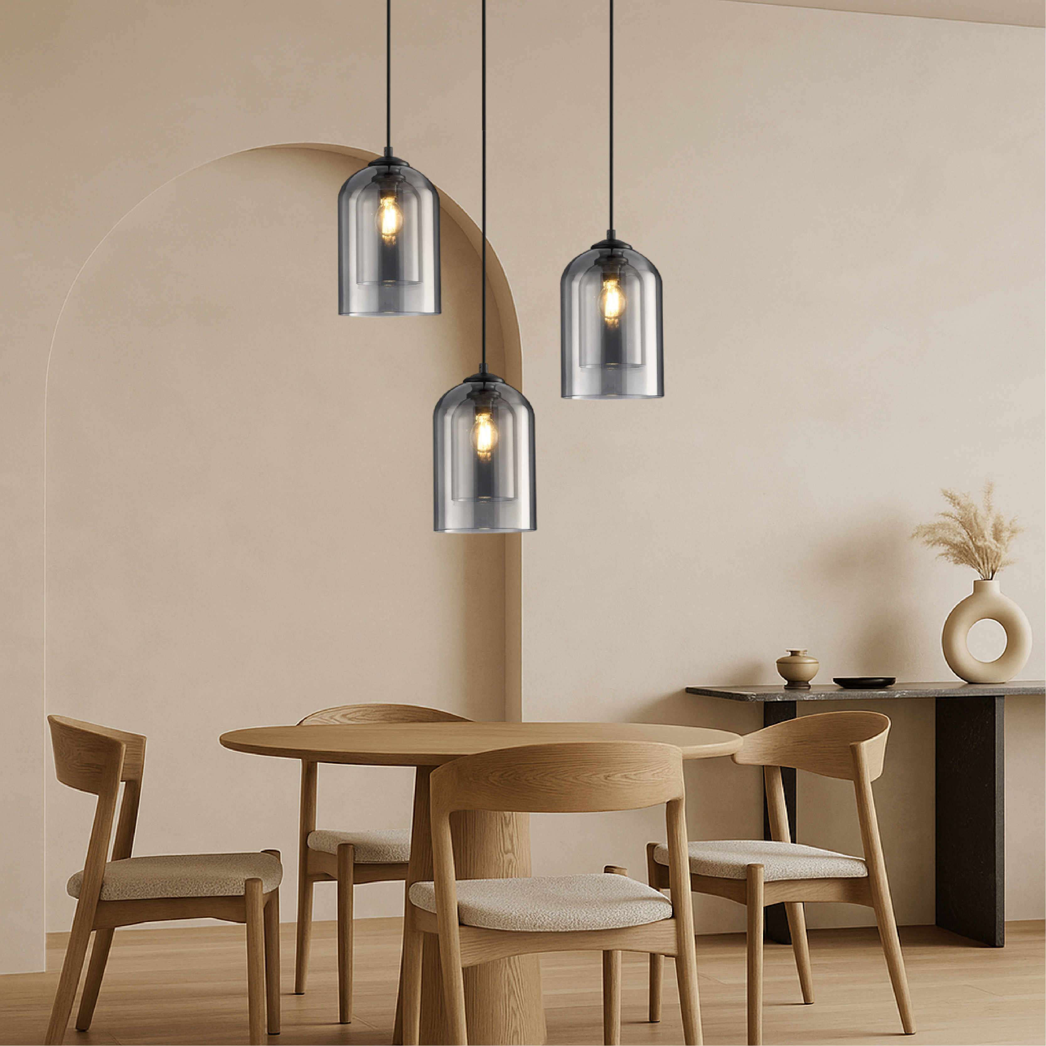 Suspension en verre Jani