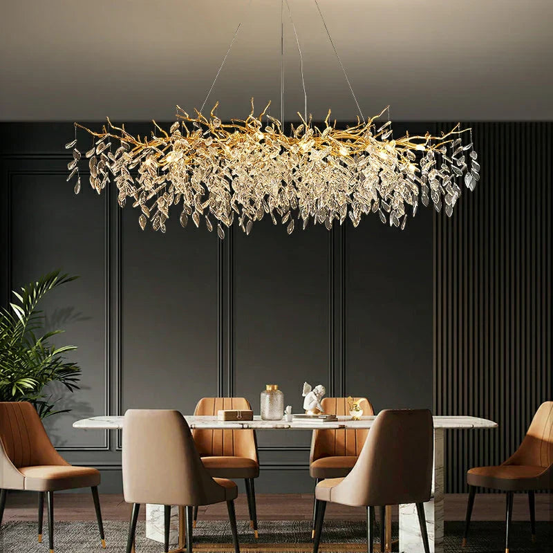 Lustre en verre de style français