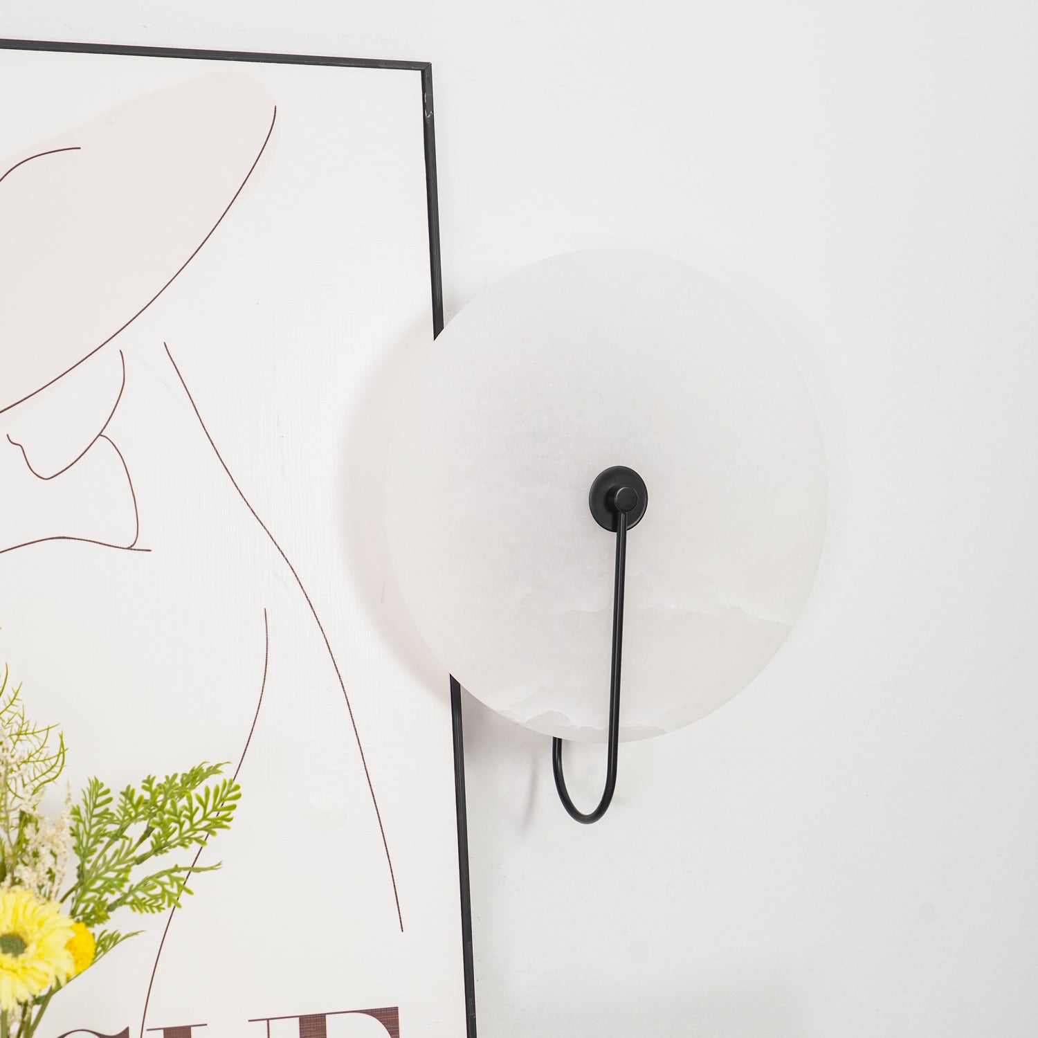 Applique murale LED en albâtre