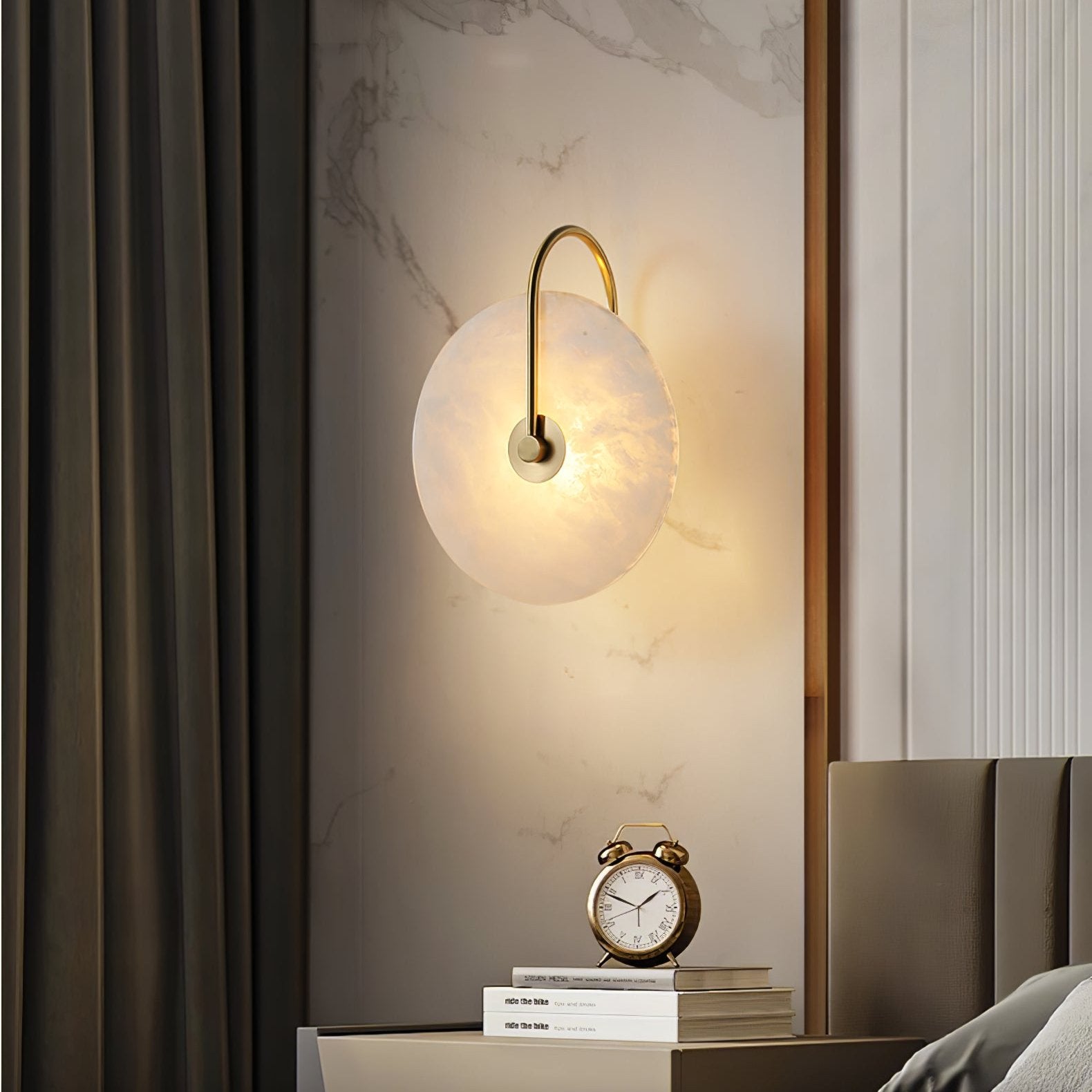 Applique murale LED en albâtre