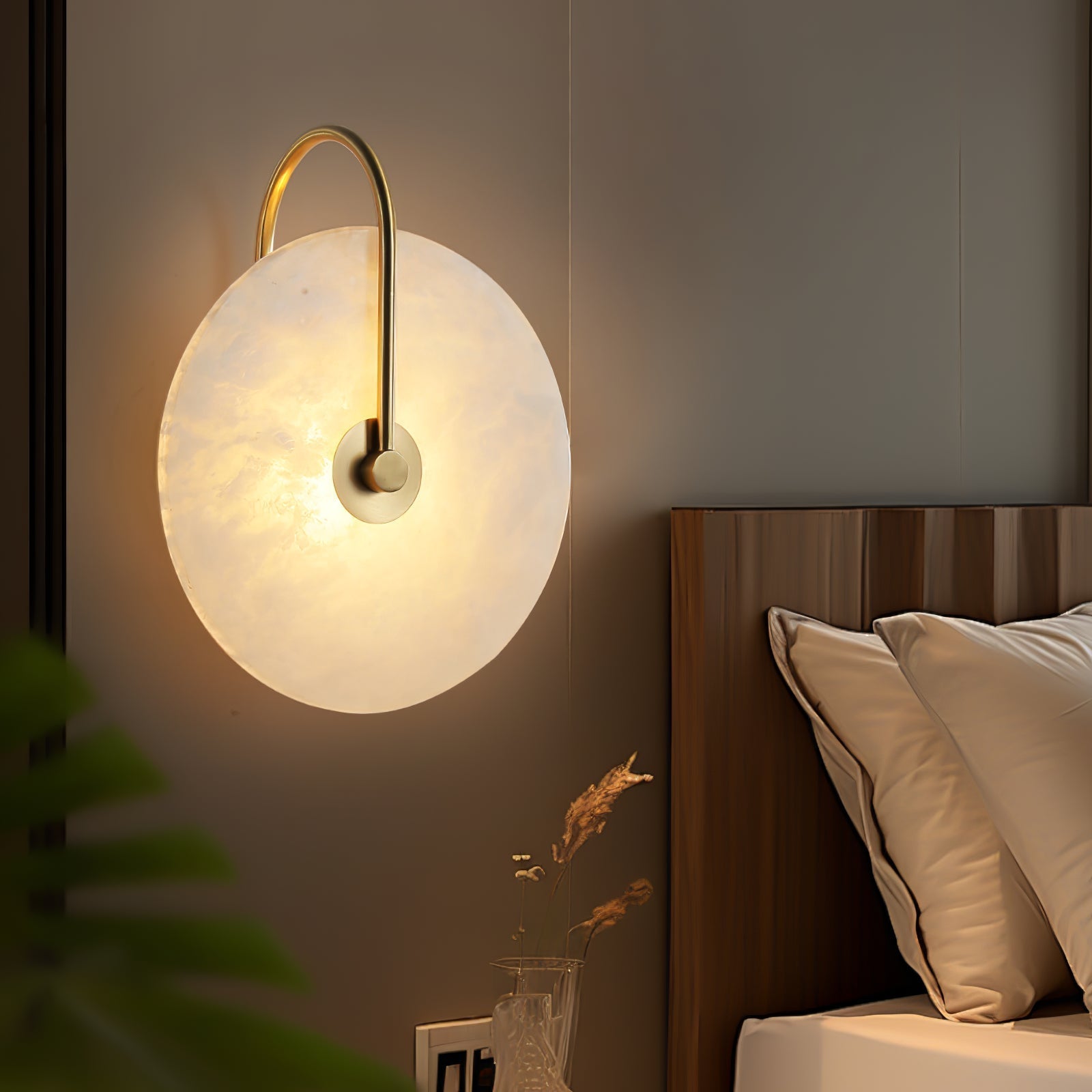 Applique murale LED en albâtre