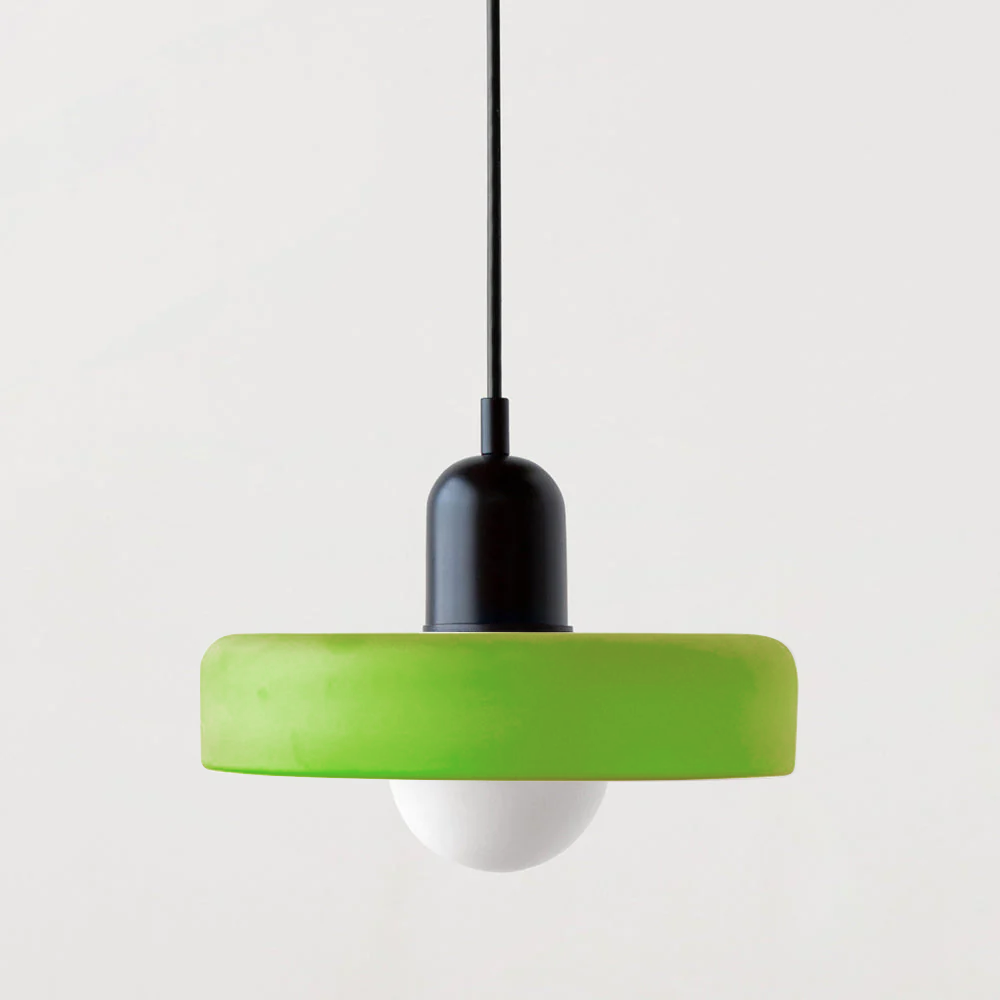 Suspension en verre coloré Bauhaus