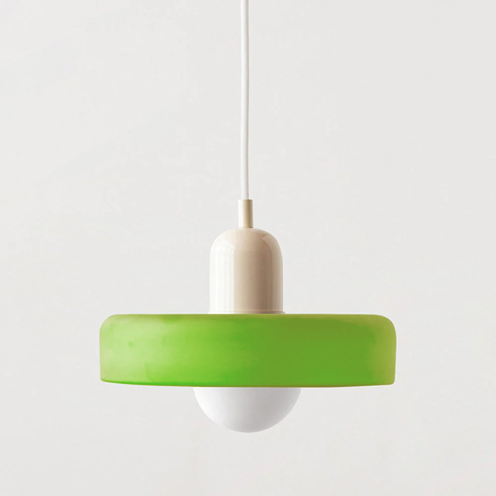 Suspension en verre coloré Bauhaus