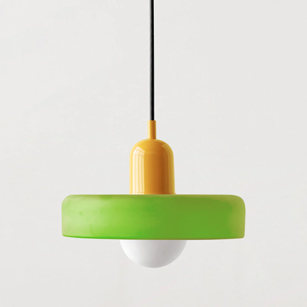 Suspension en verre coloré Bauhaus
