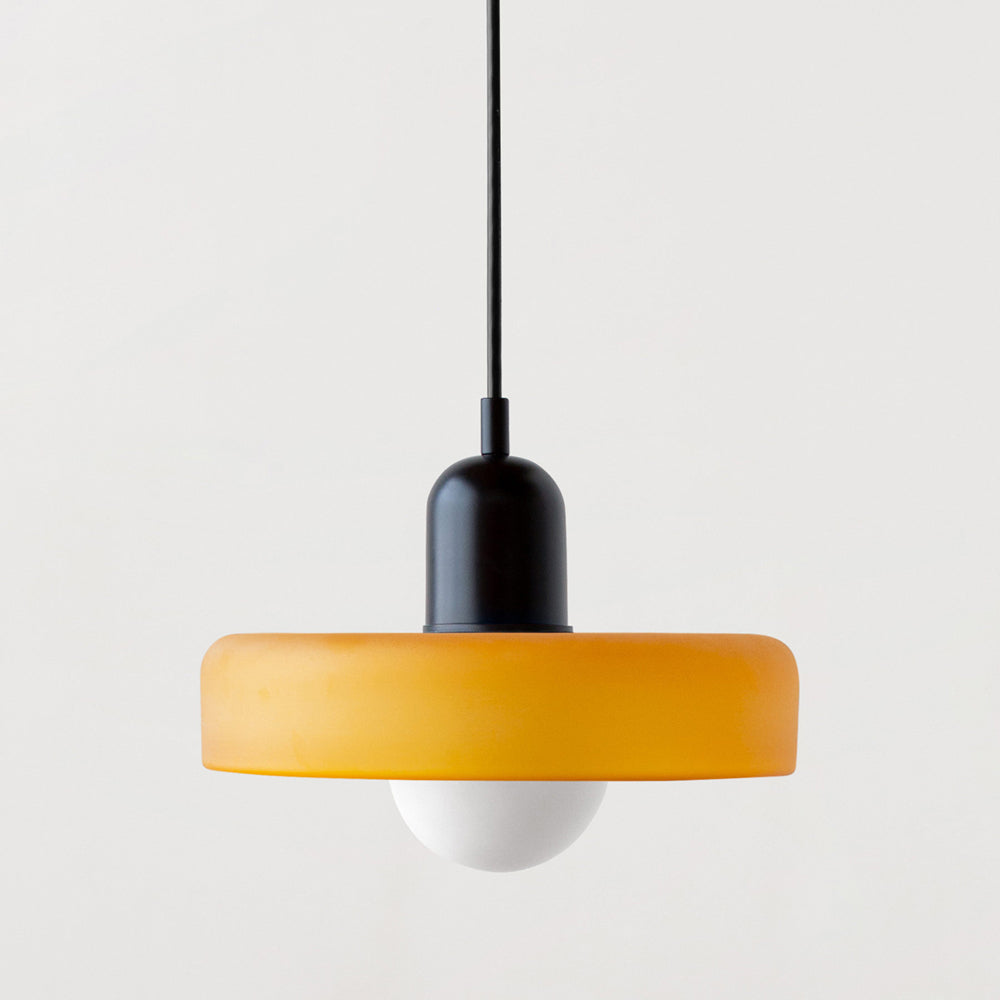 Suspension en verre coloré Bauhaus