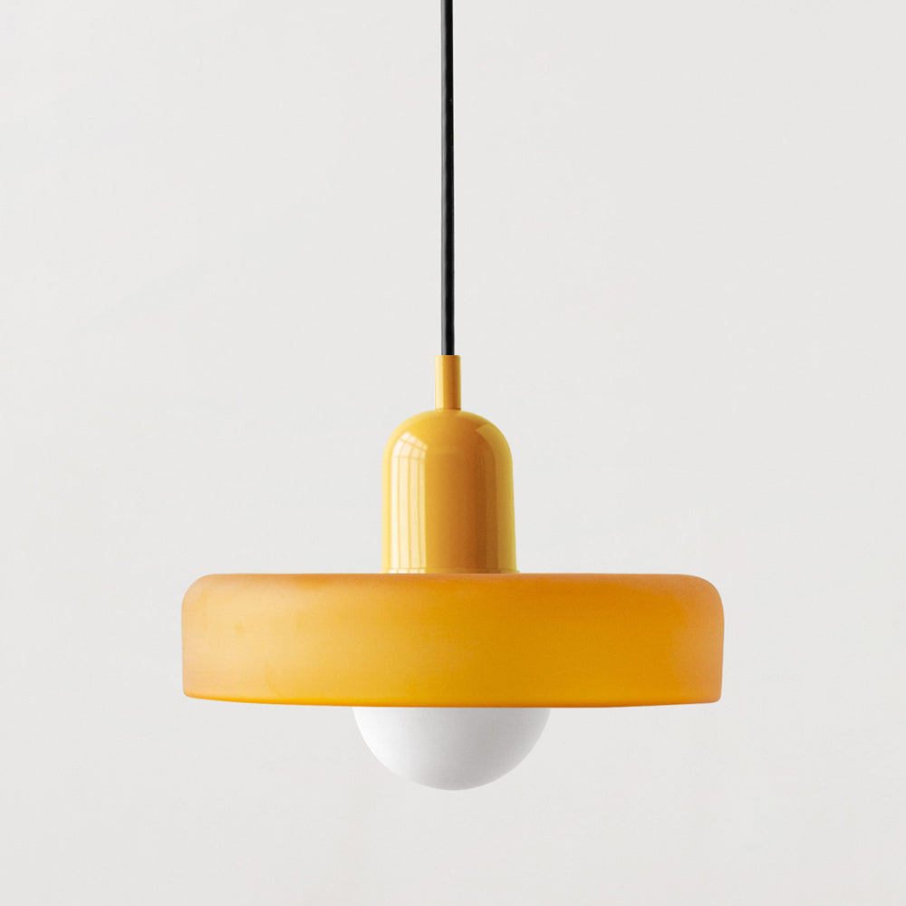 Suspension en verre coloré Bauhaus