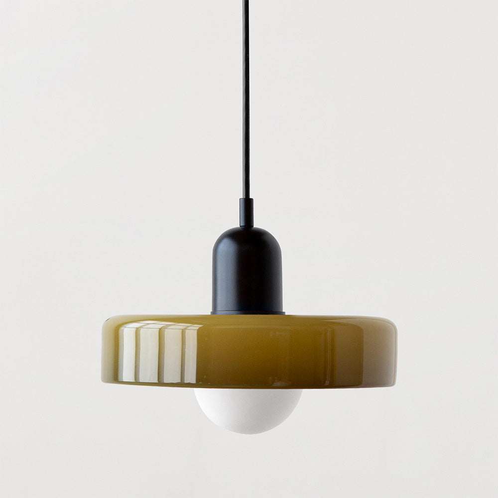 Suspension en verre coloré Bauhaus