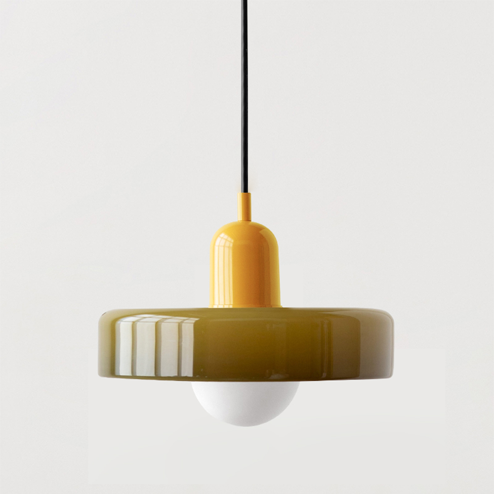 Suspension en verre coloré Bauhaus