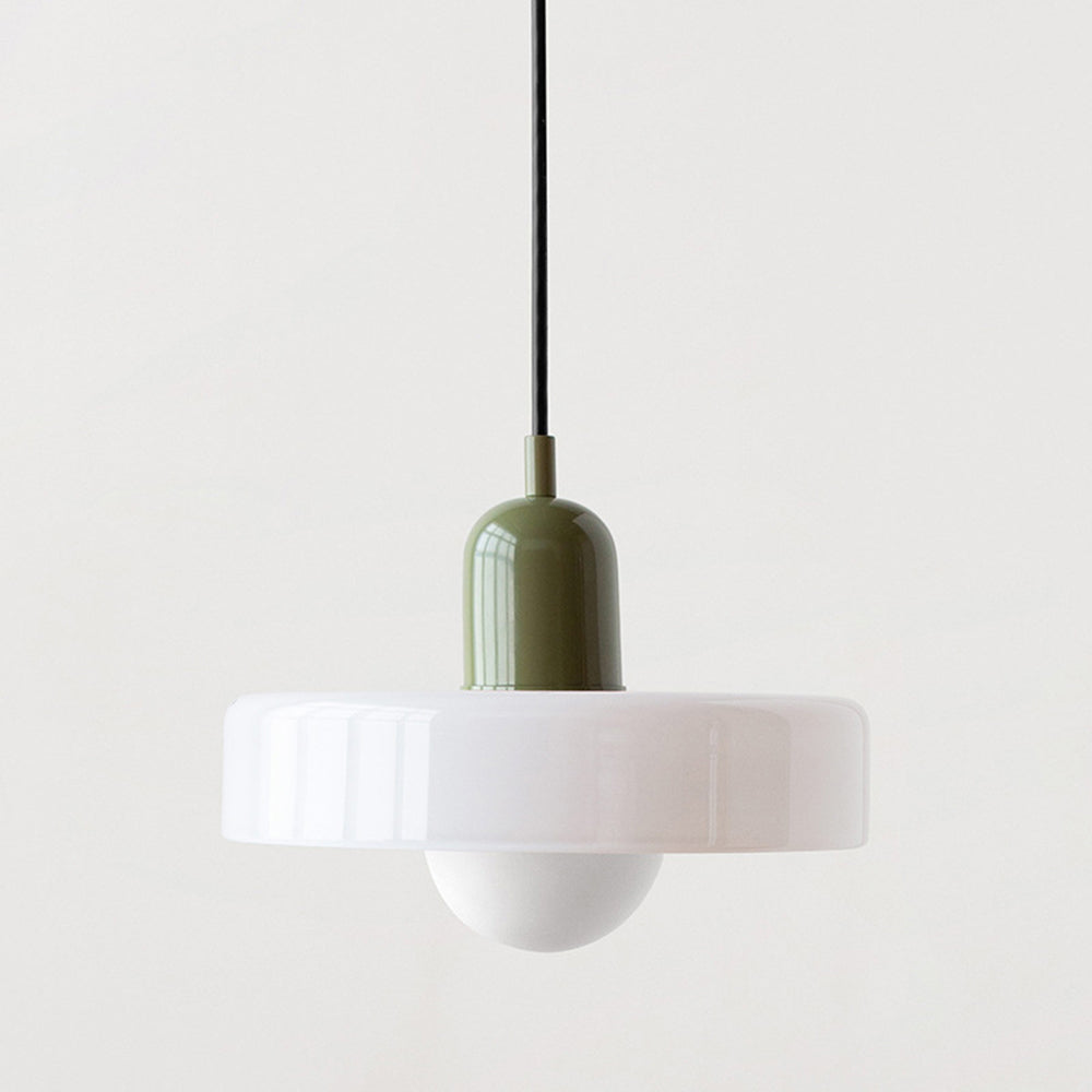 Suspension en verre coloré Bauhaus