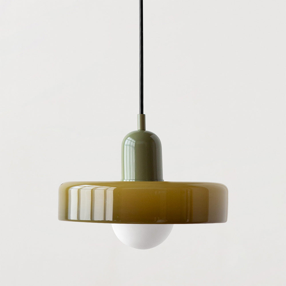 Suspension en verre coloré Bauhaus