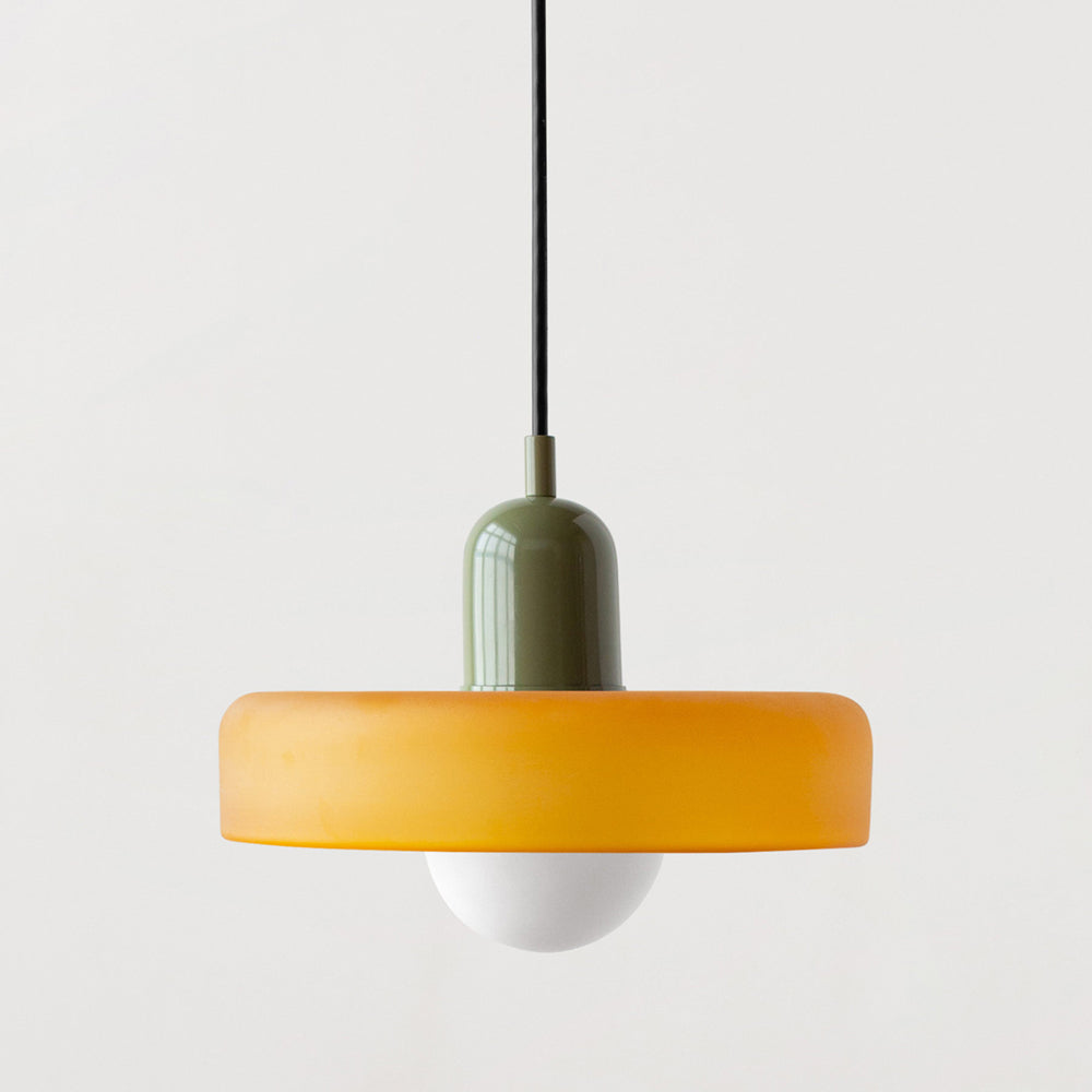 Suspension en verre coloré Bauhaus