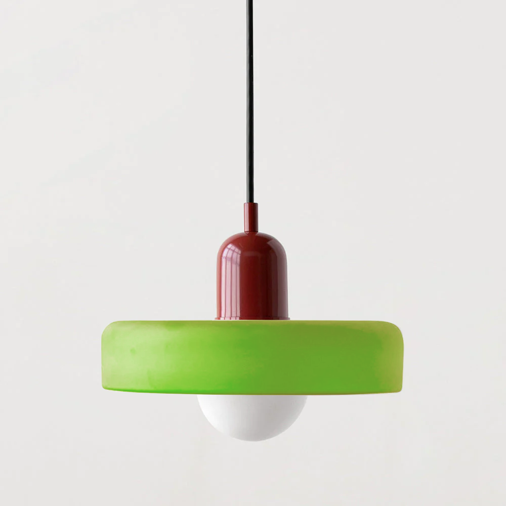 Suspension en verre coloré Bauhaus