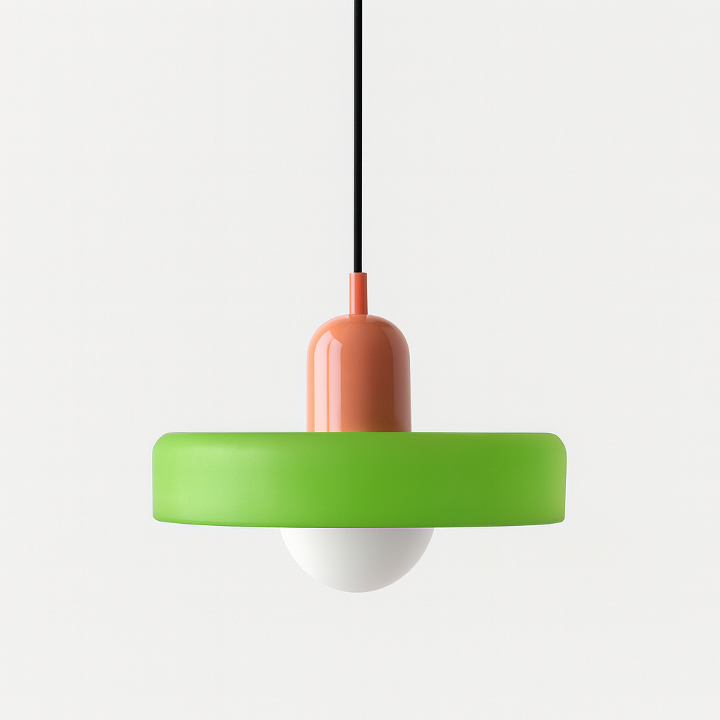 Suspension en verre coloré Bauhaus