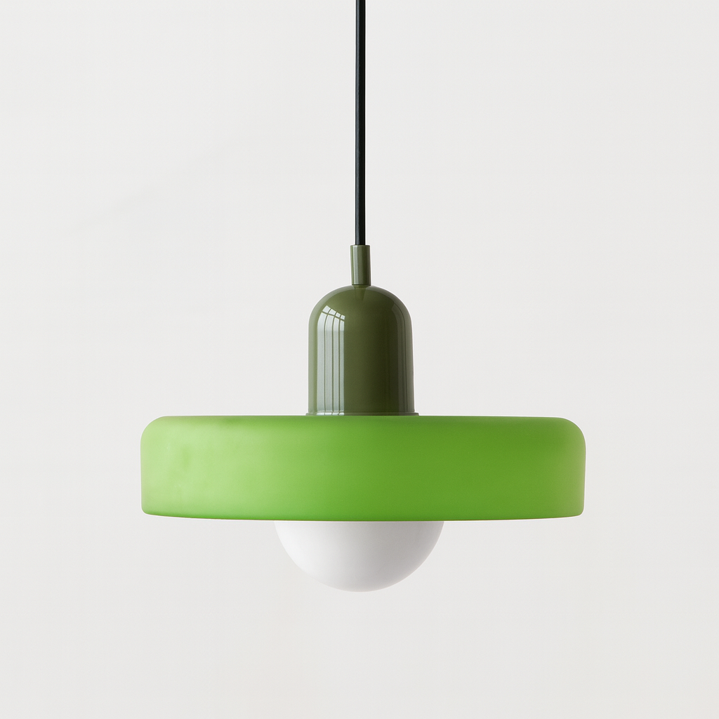 Suspension en verre coloré Bauhaus