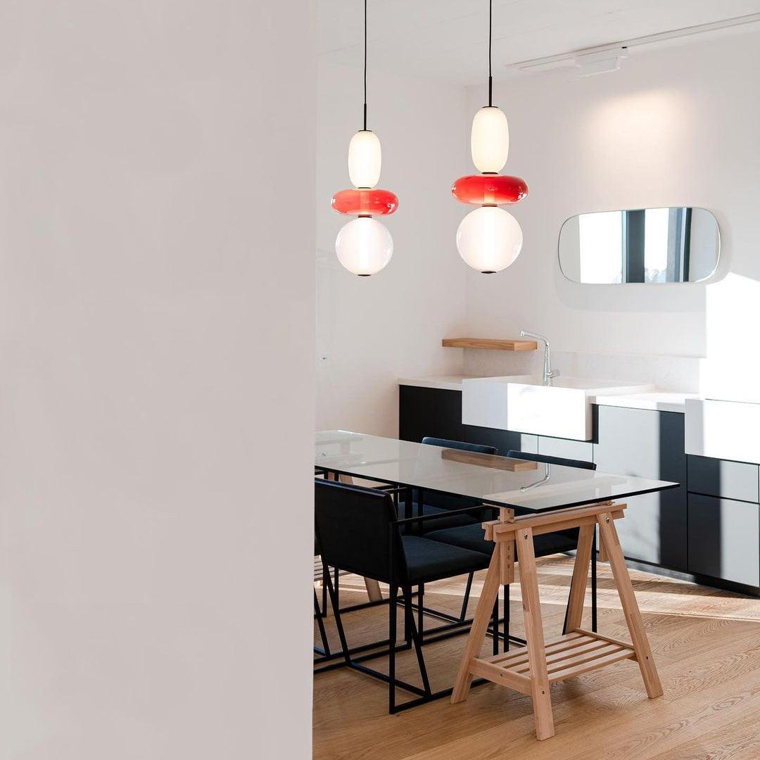 Suspension en verre candi