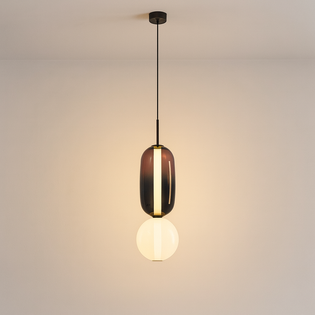 Suspension en verre candi