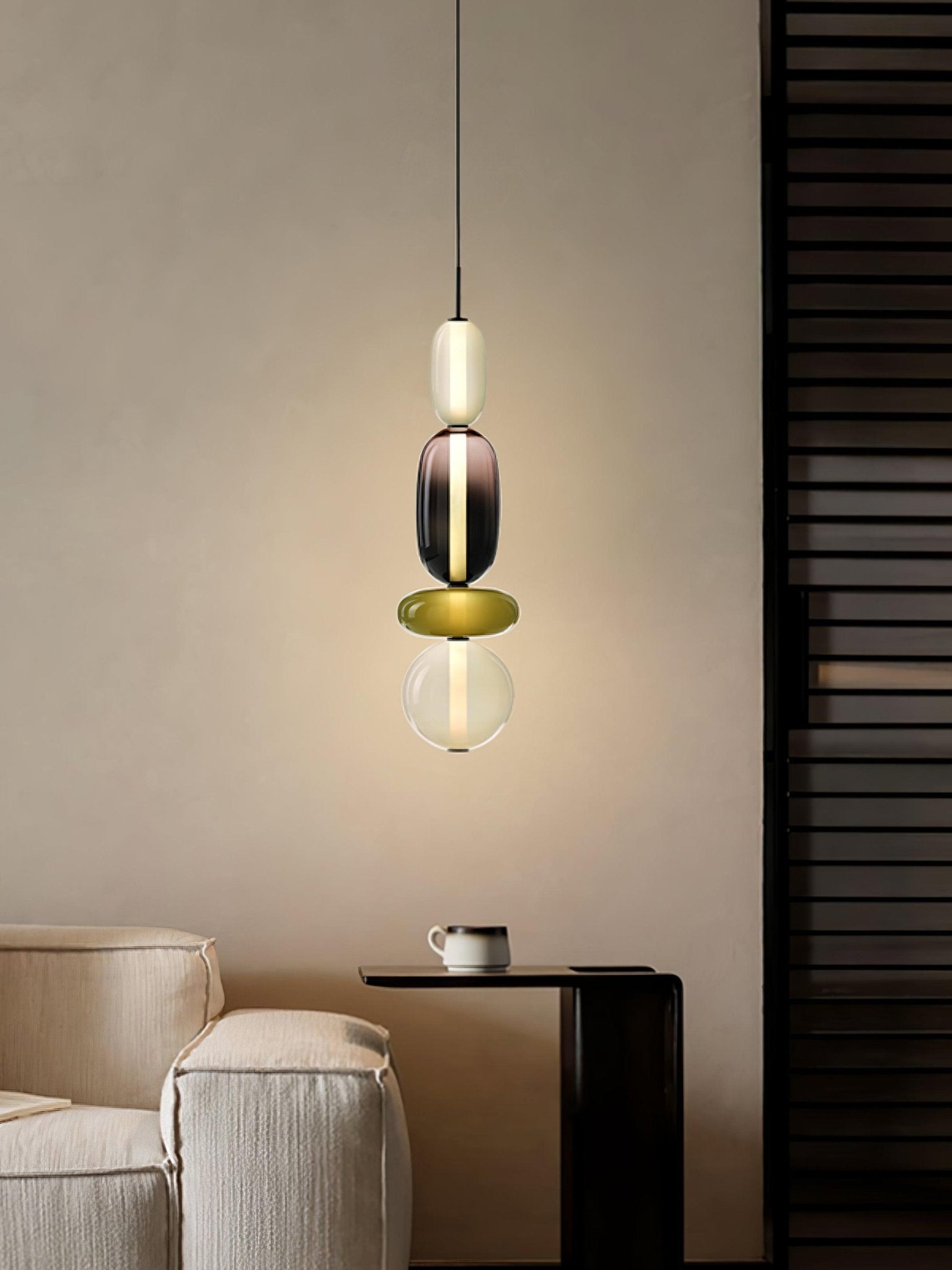 Suspension en verre candi
