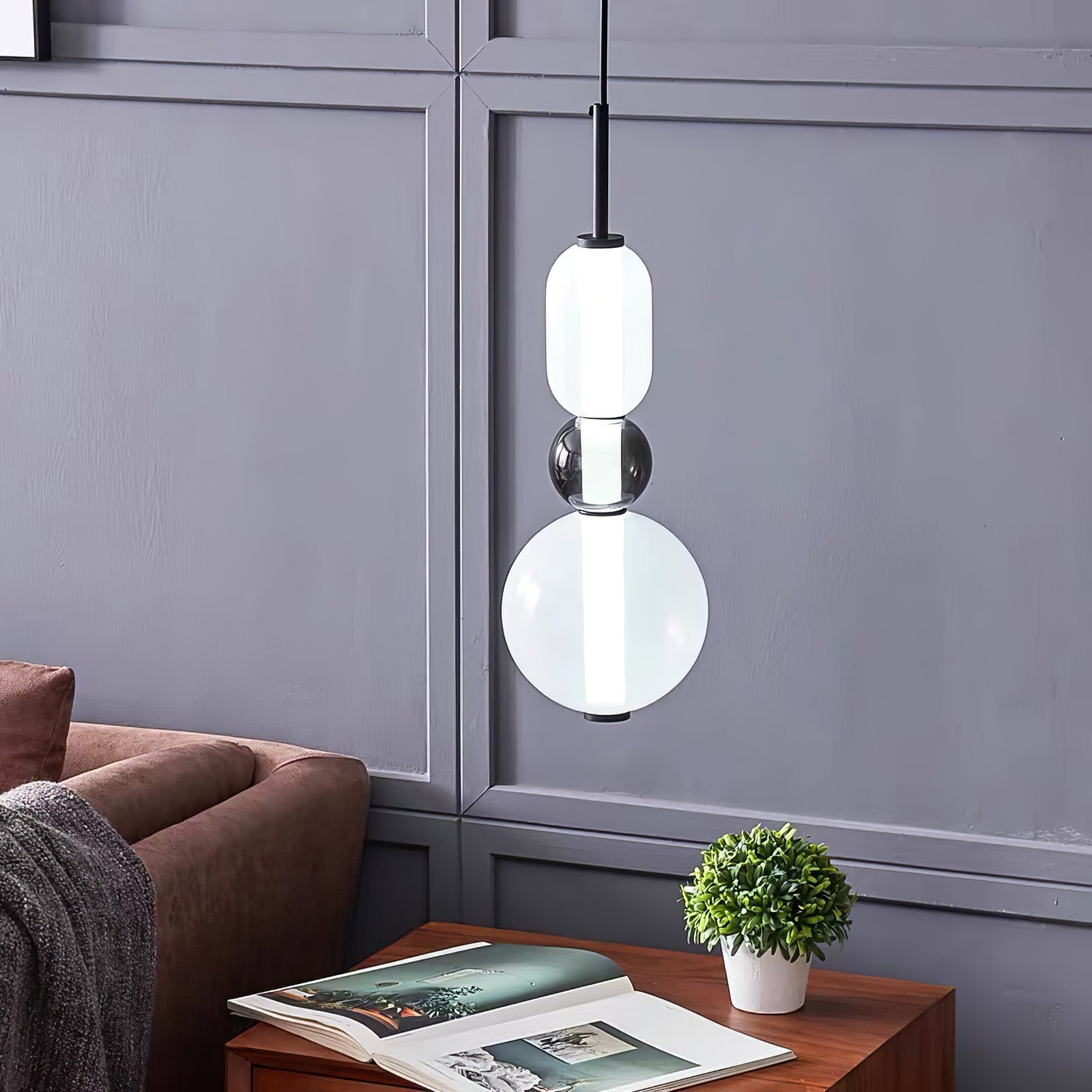 Suspension en verre candi