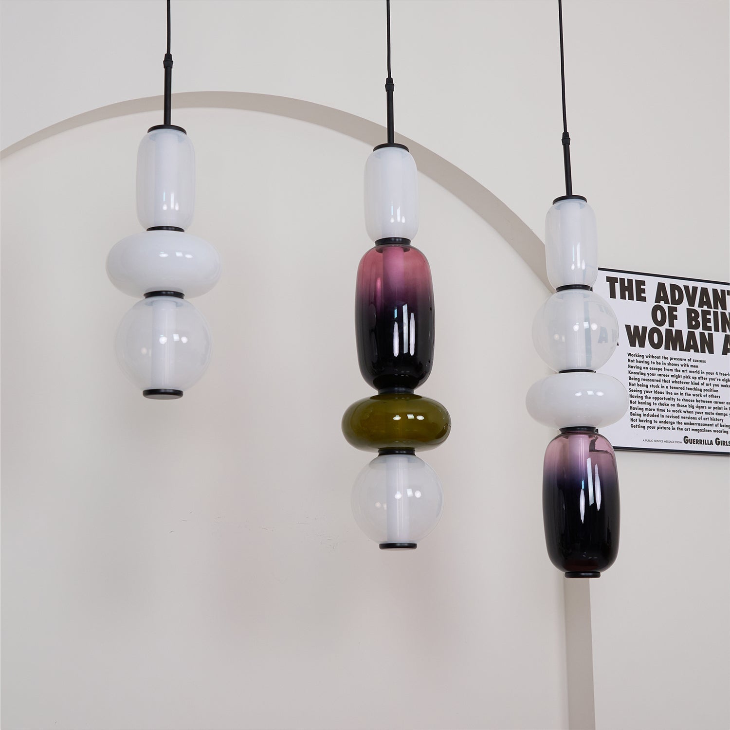 Suspension en verre candi