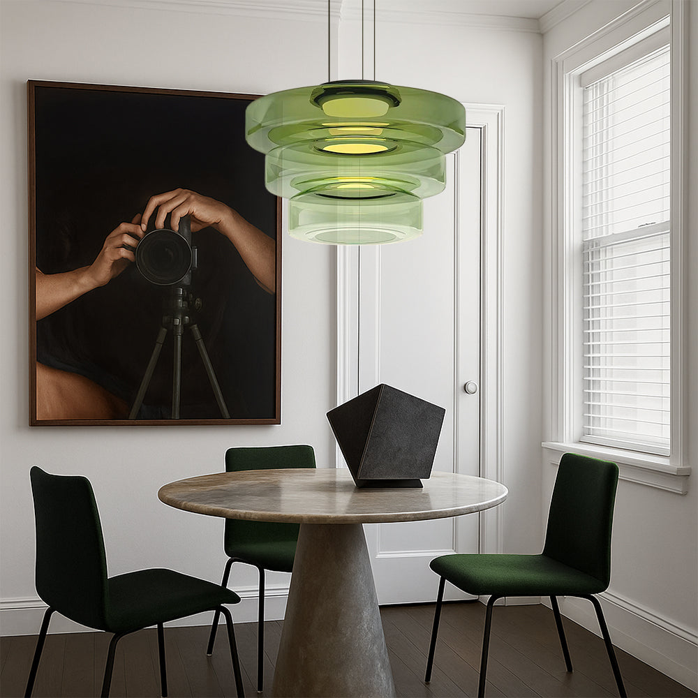 Suspension en verre danois Bauhaus