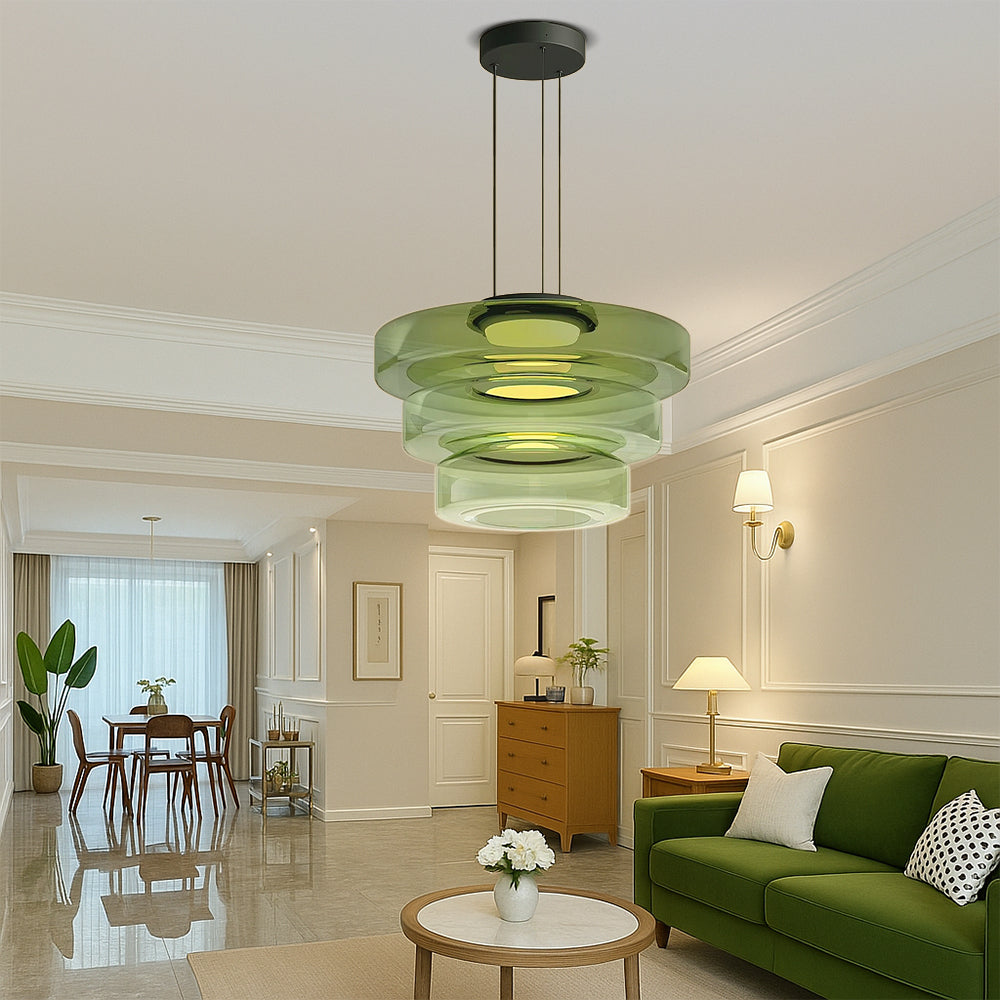 Suspension en verre danois Bauhaus