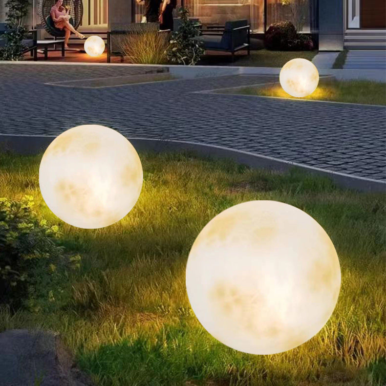 Lampe solaire en forme de lune pour jardin