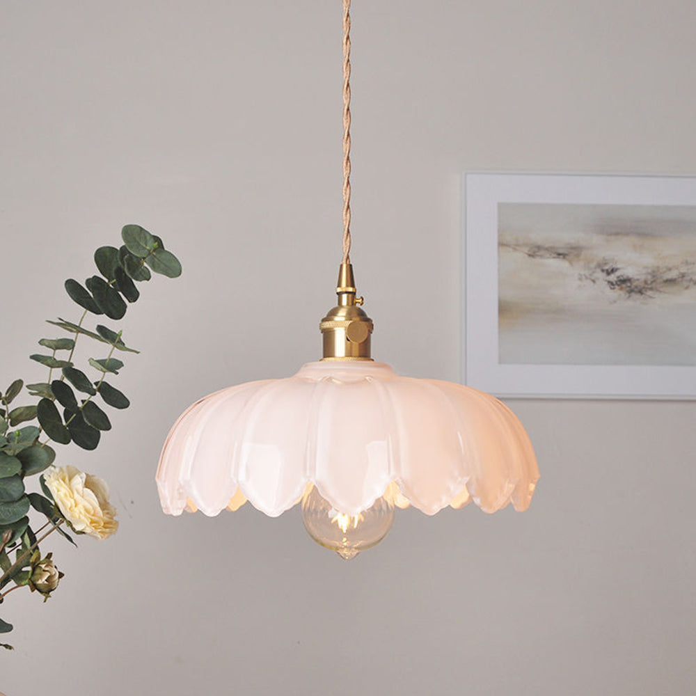 Suspension vintage en verre