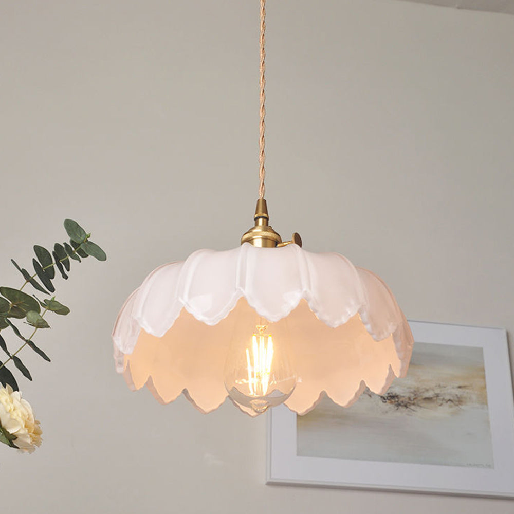Suspension vintage en verre