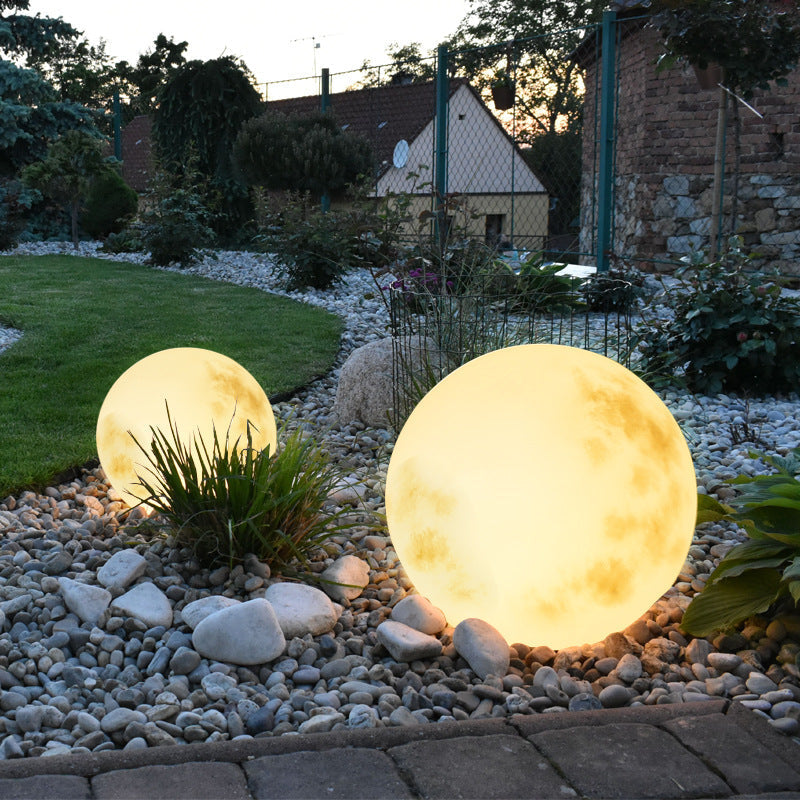 Lampe solaire en forme de lune pour jardin