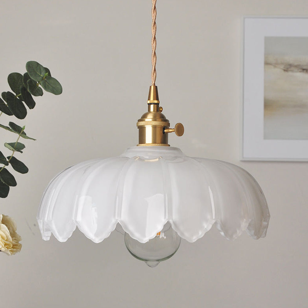Suspension vintage en verre