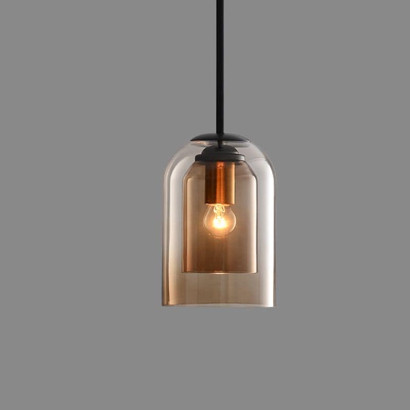 Suspensions Mica Mid-Century avec double verre