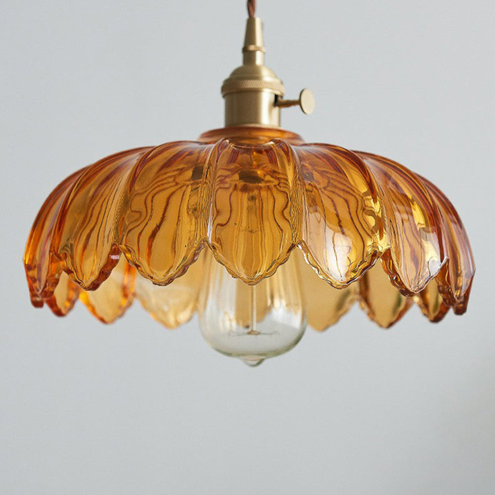 Suspension vintage en verre