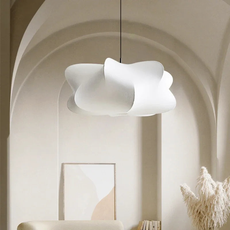 Lampe suspendue en soie japonaise Wabi Sabi