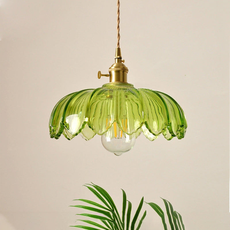 Suspension vintage en verre