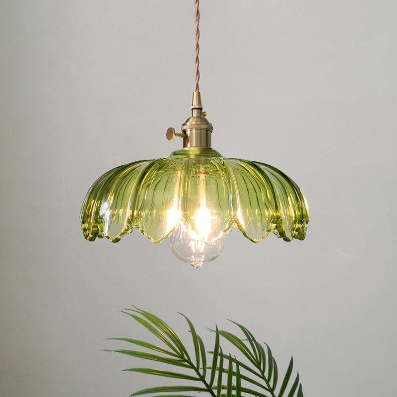 Suspension vintage en verre