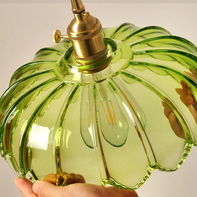 Suspension vintage en verre