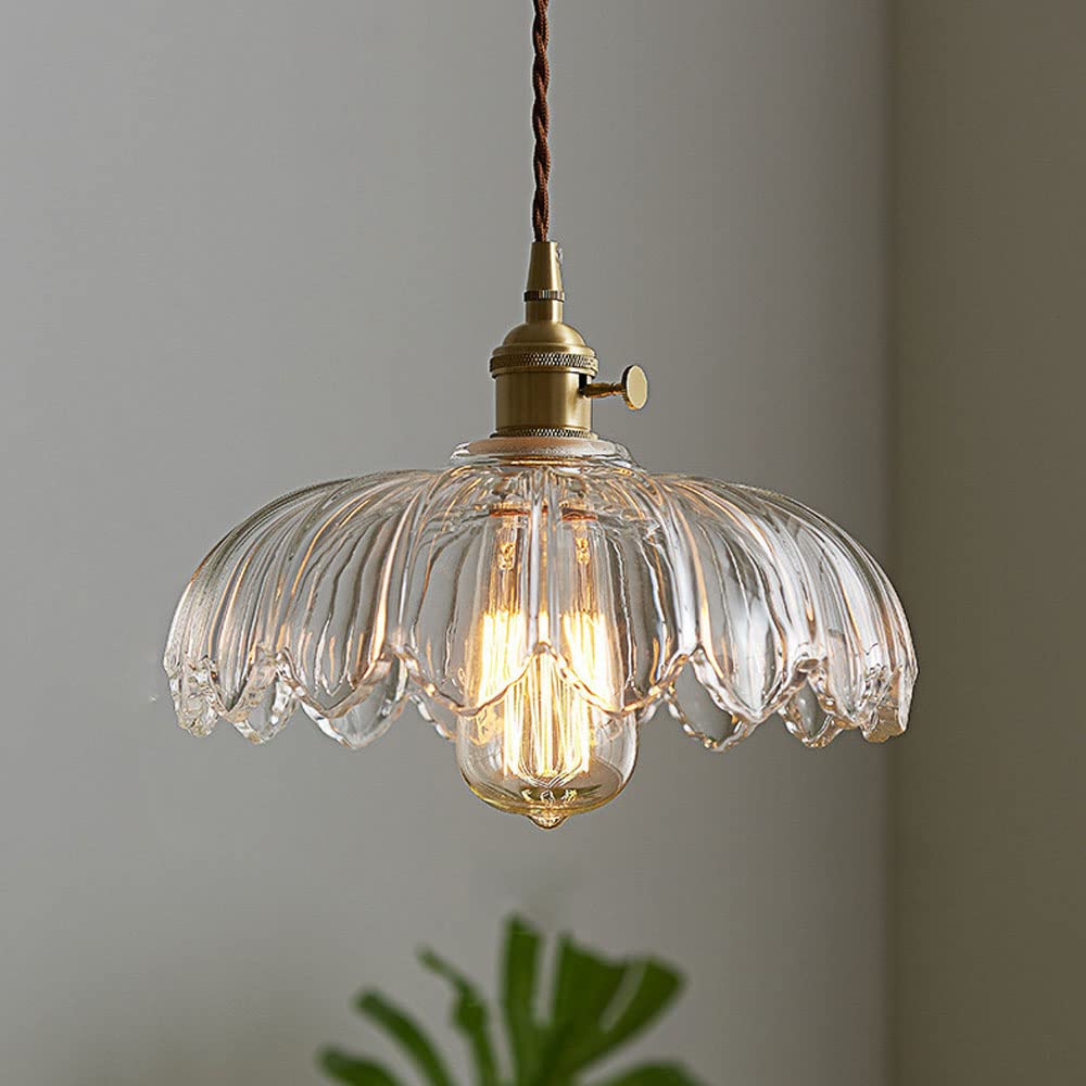 Suspension vintage en verre