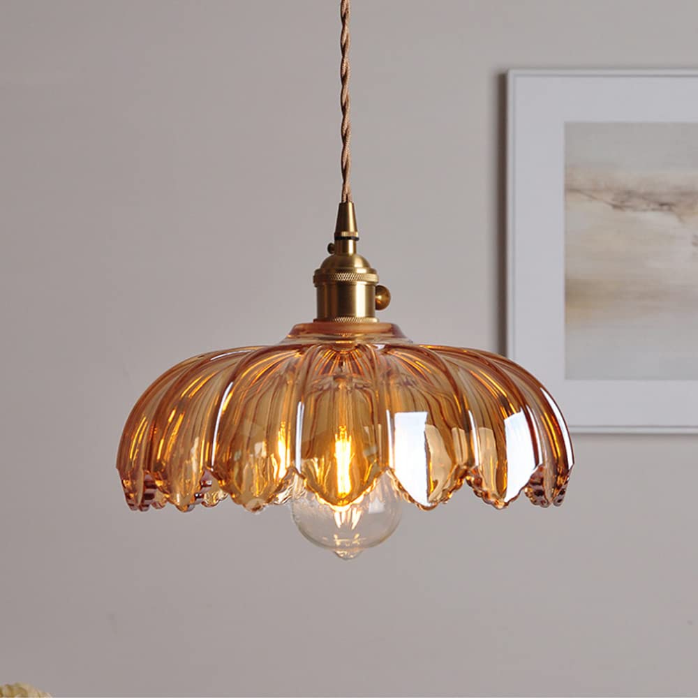 Suspension vintage en verre