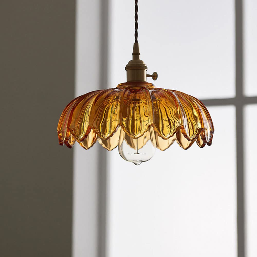 Suspension vintage en verre
