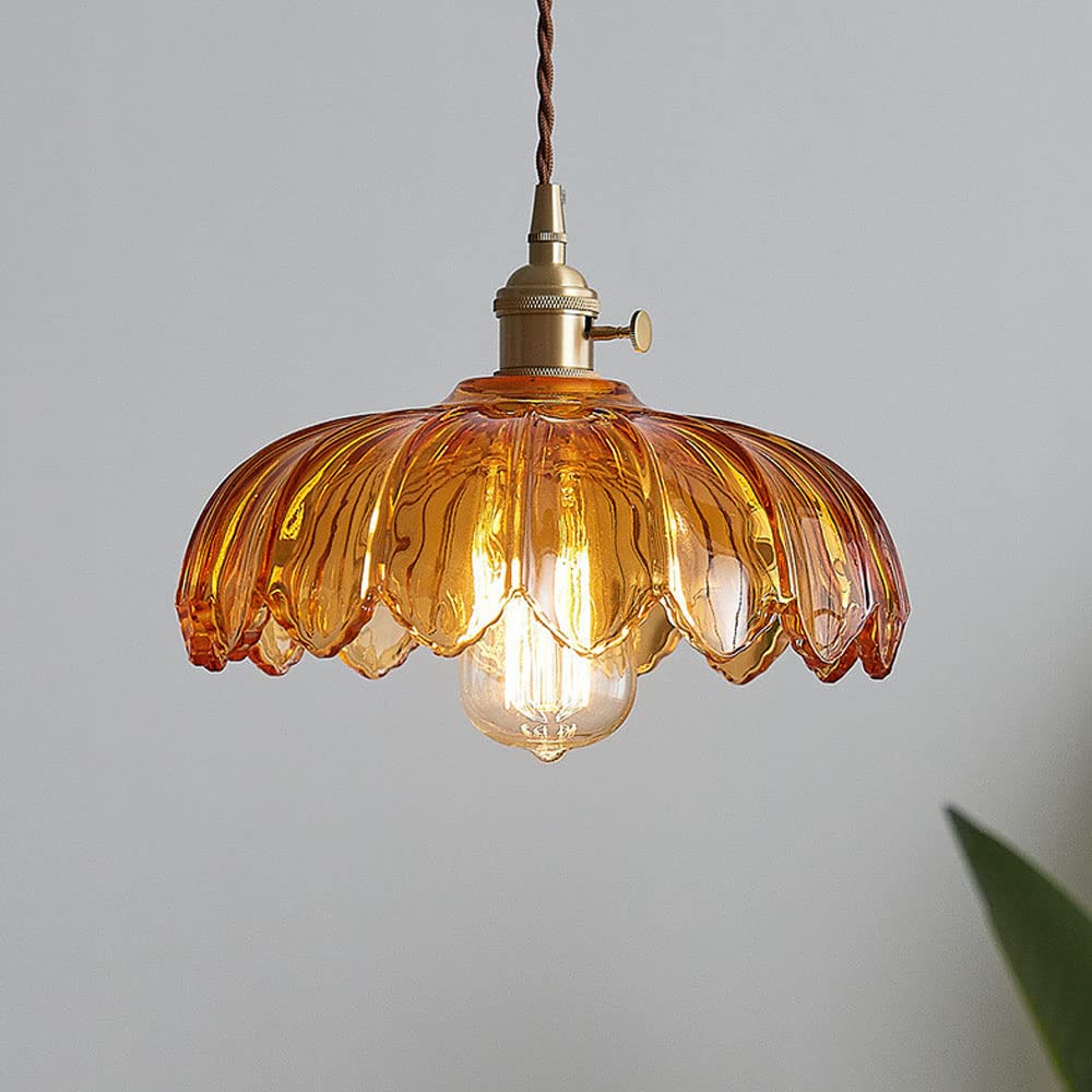 Suspension vintage en verre