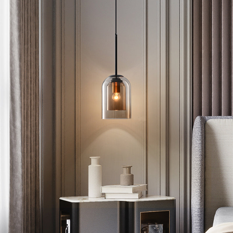 Suspensions Mica Mid-Century avec double verre